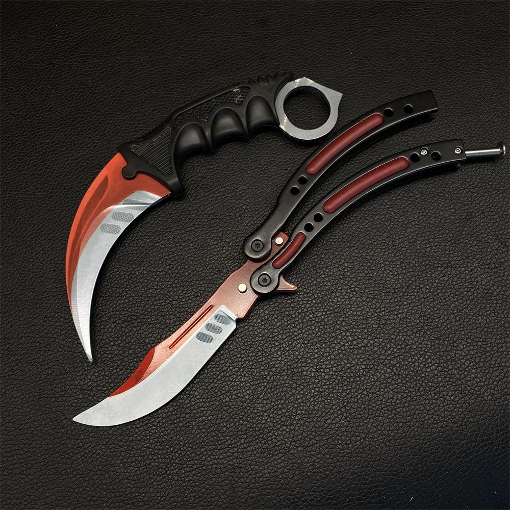 Autotronic Karambit & Balisong Trainer Weapon Case Blunt Blade Props