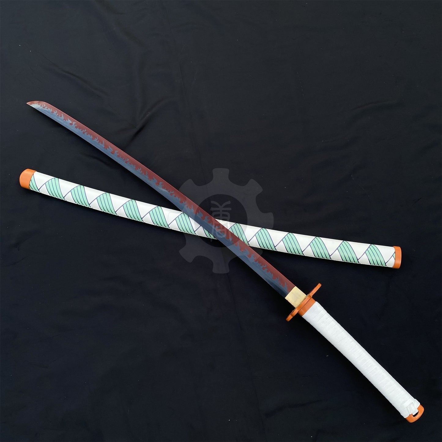 IRL Rengoku Nichirin Sword Anime Katana 1045 Carbon Steel Version