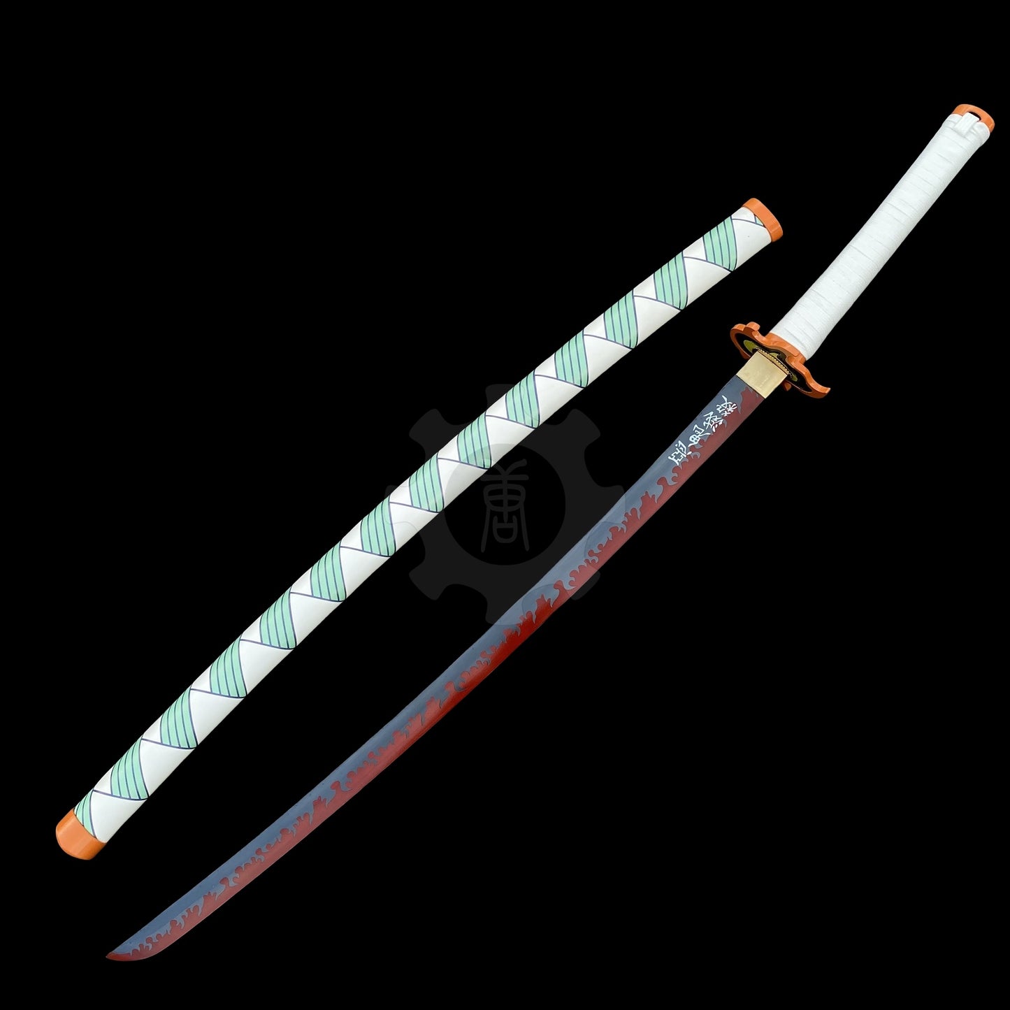IRL Rengoku Nichirin Sword Anime Katana 1045 Carbon Steel Version