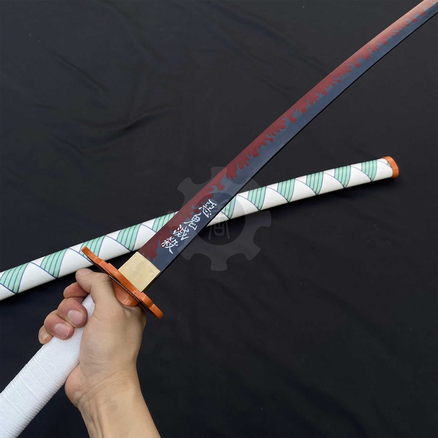 IRL Rengoku Nichirin Sword Anime Katana 1045 Carbon Steel Version