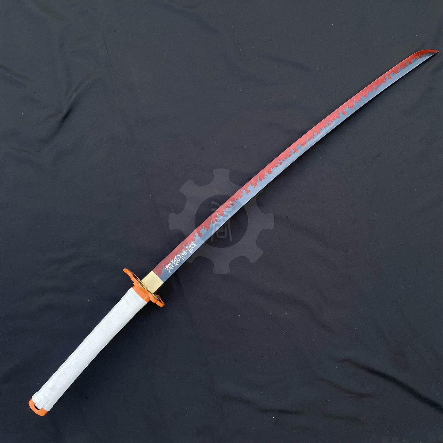 IRL Rengoku Nichirin Sword Anime Katana 1045 Carbon Steel Version