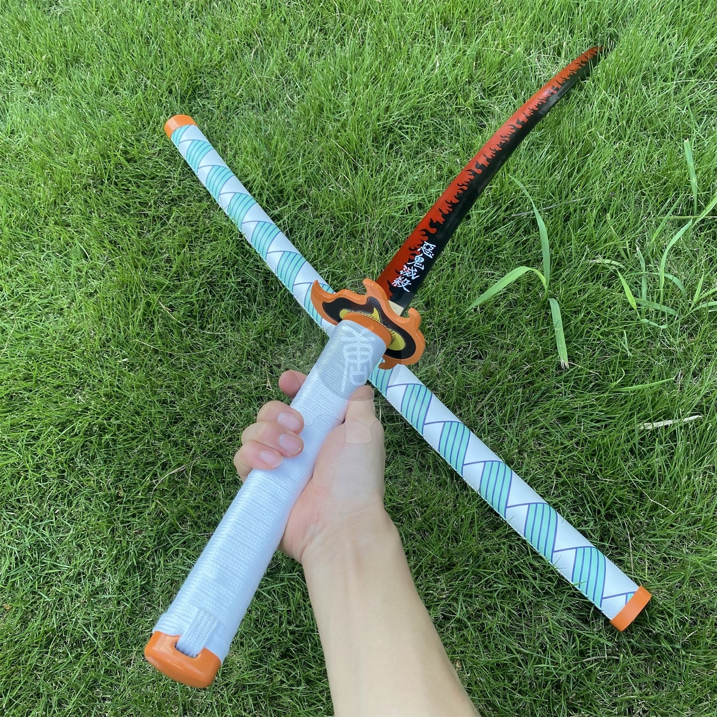 IRL Rengoku Nichirin Sword Anime Katana 1045 Carbon Steel Version