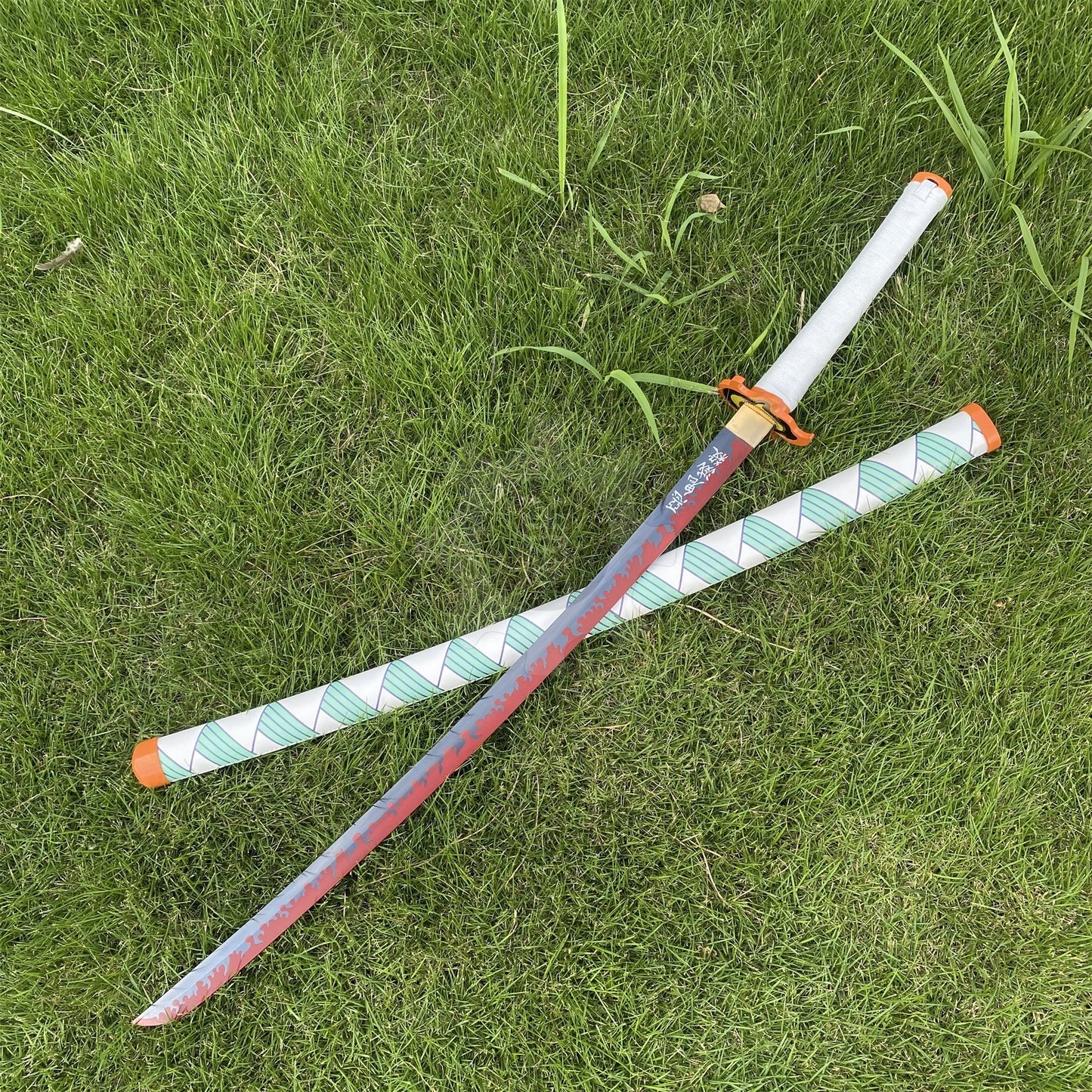 IRL Rengoku Nichirin Sword Anime Katana 1045 Carbon Steel Version