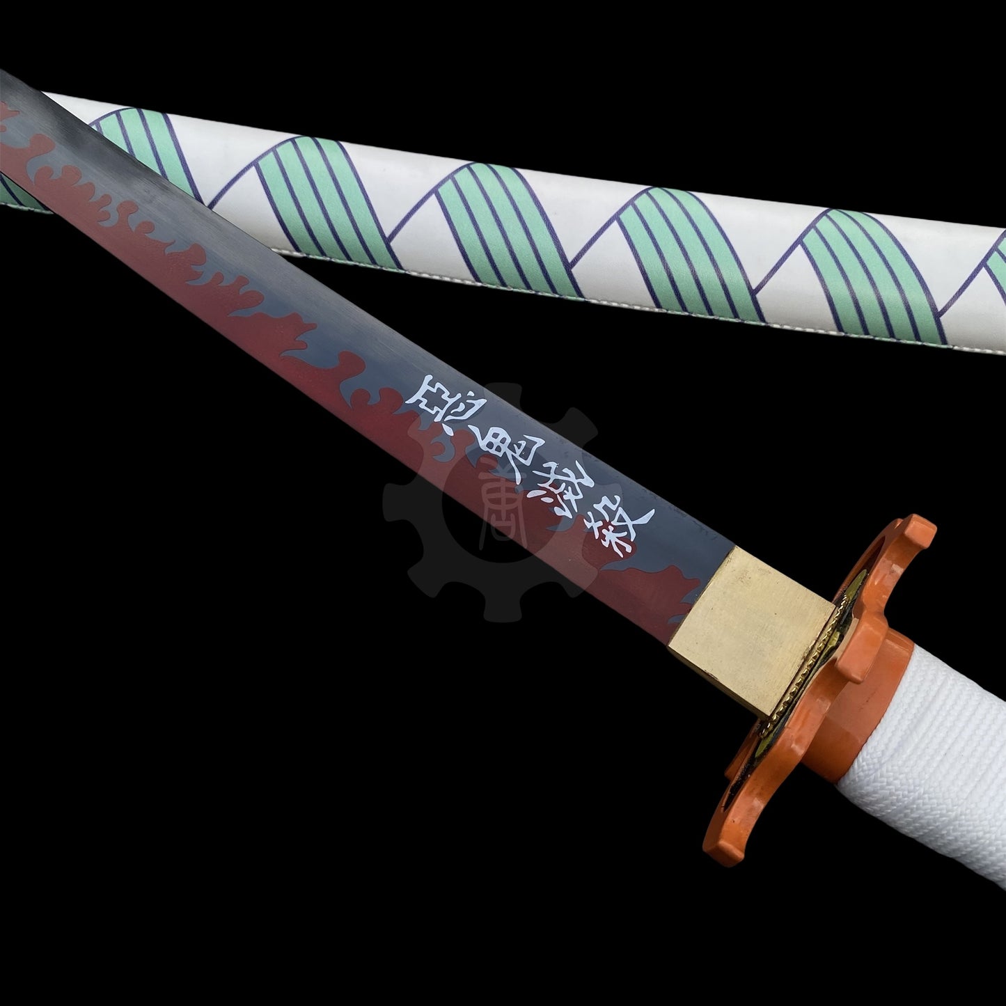IRL Rengoku Nichirin Sword Anime Katana 1045 Carbon Steel Version