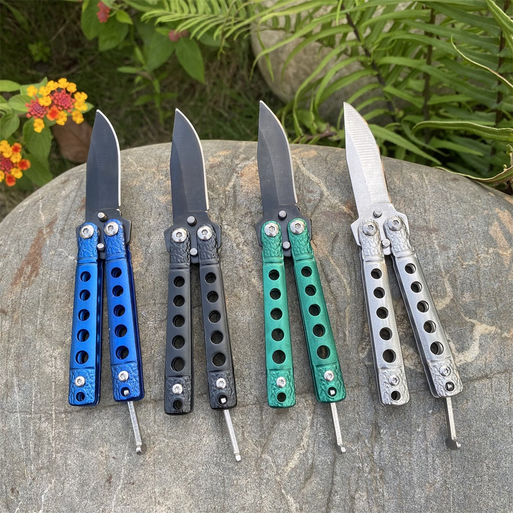 Sharp Blade 4 Color Balisong Butterfly Knife Trainer