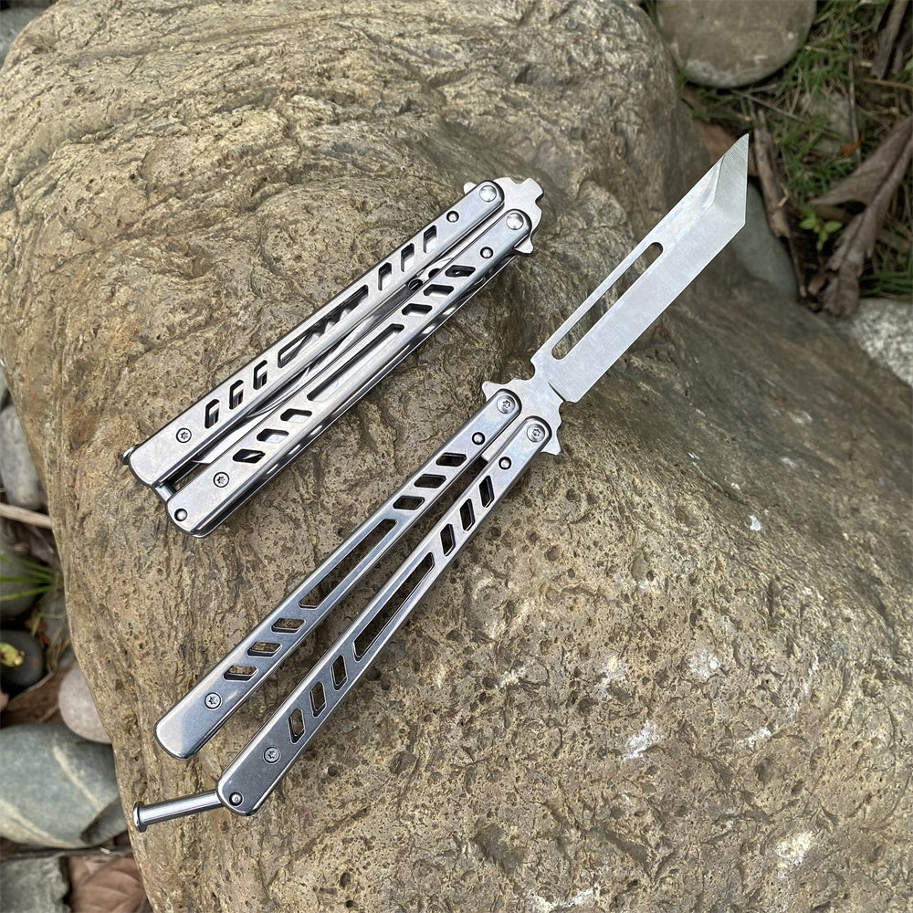 Blunt Blade Stainless Steel Balisong Butterfly Knife Trainer