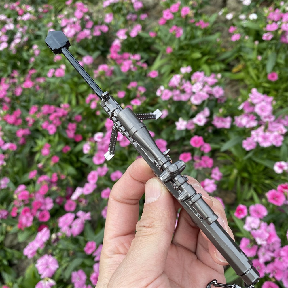 Metal Barrett M82A1 Sniper Rifle Gun Keychain 17CM/6.7"
