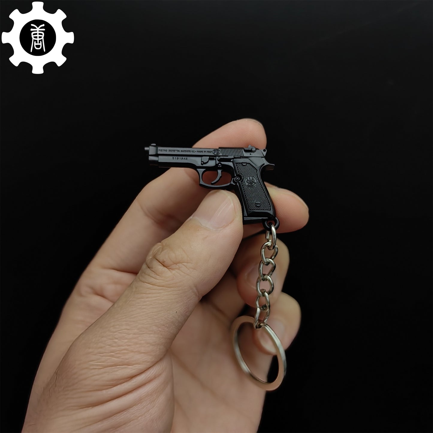 12 In 1 Metal World Famous Pistol Revolver Gun Keychain