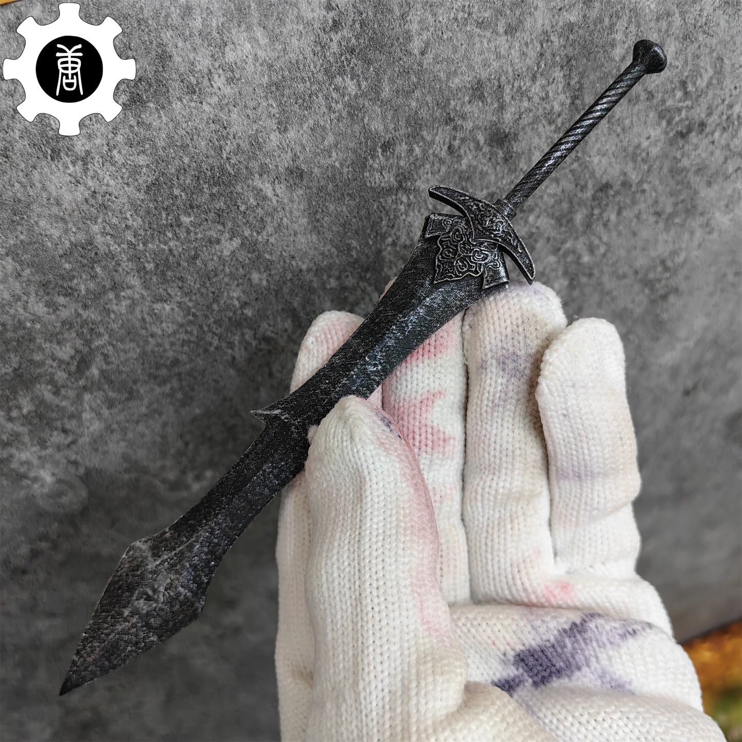 3D Printed 1: 12 Scale Black Knight Greatsword Replica