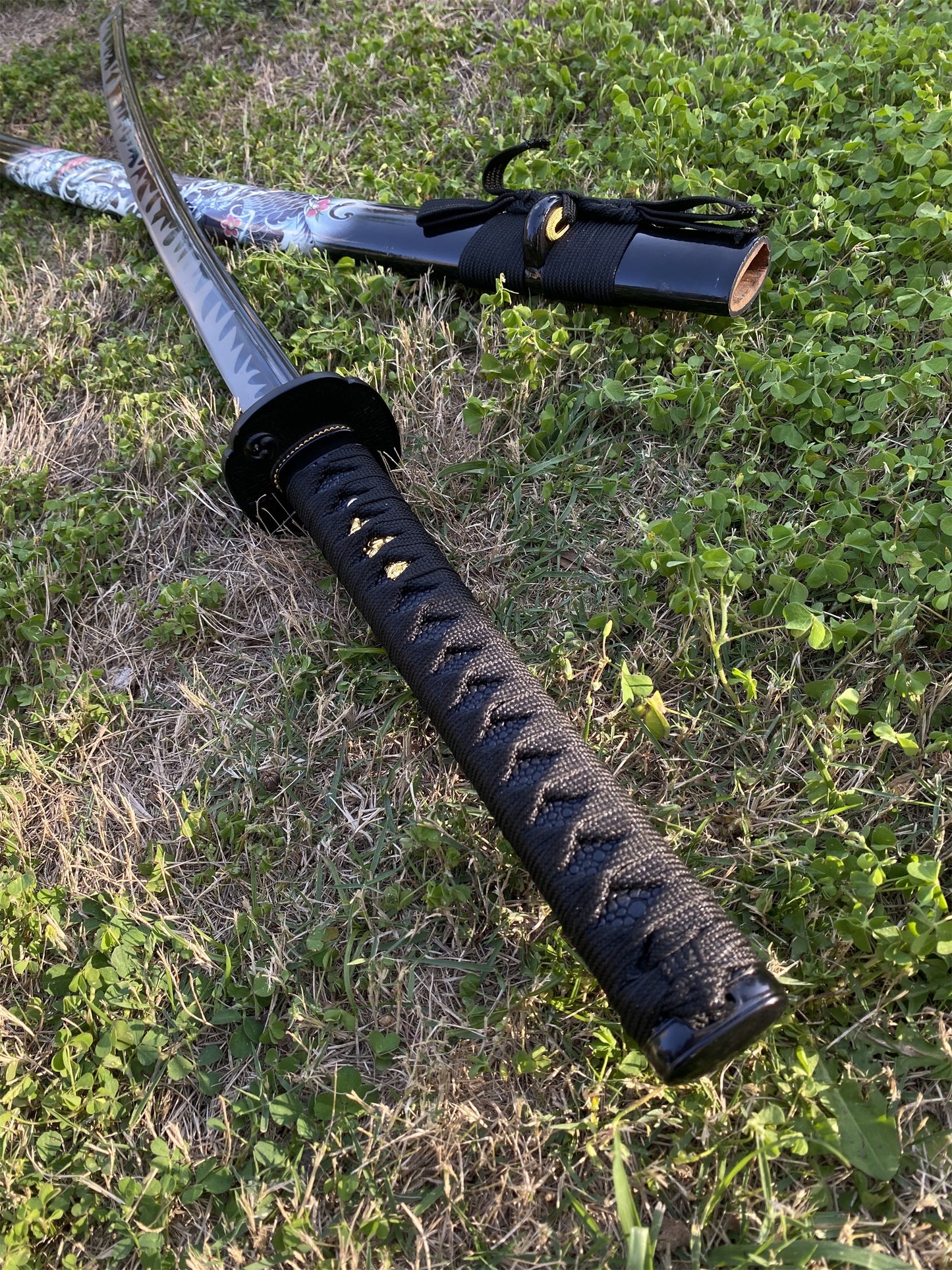 Japanese Katana Life-size Black Dragon's Fang Katana Replica