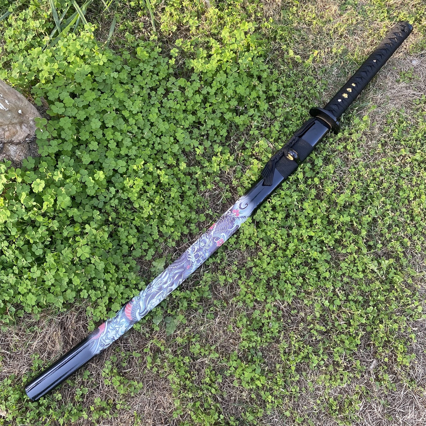 Japanese Katana Life-size Black Dragon's Fang Katana Replica