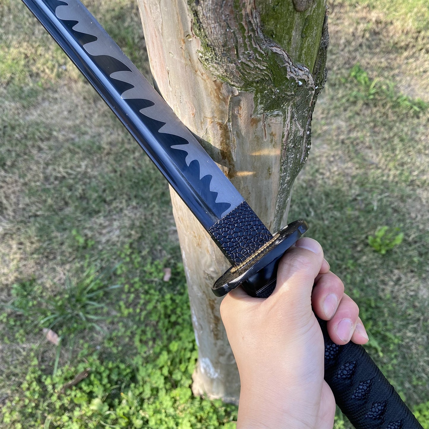 Japanese Katana Life-size Black Dragon's Fang Katana Replica