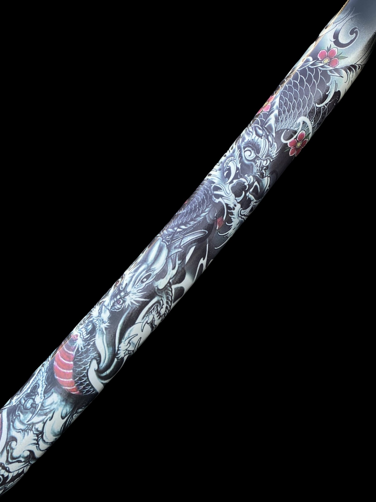 Japanese Katana Life-size Black Dragon's Fang Katana Replica