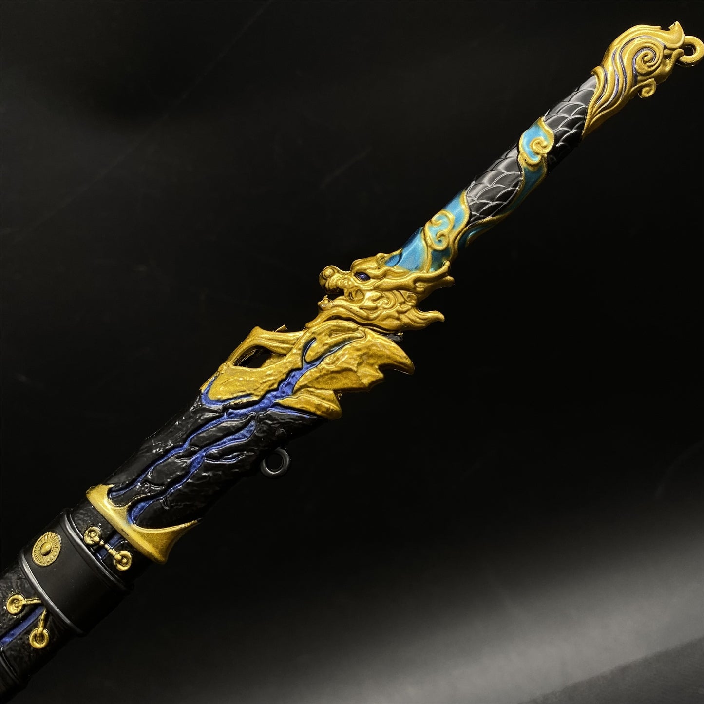 Game Peripherals Black Gold Ancient Blade Metal Replica