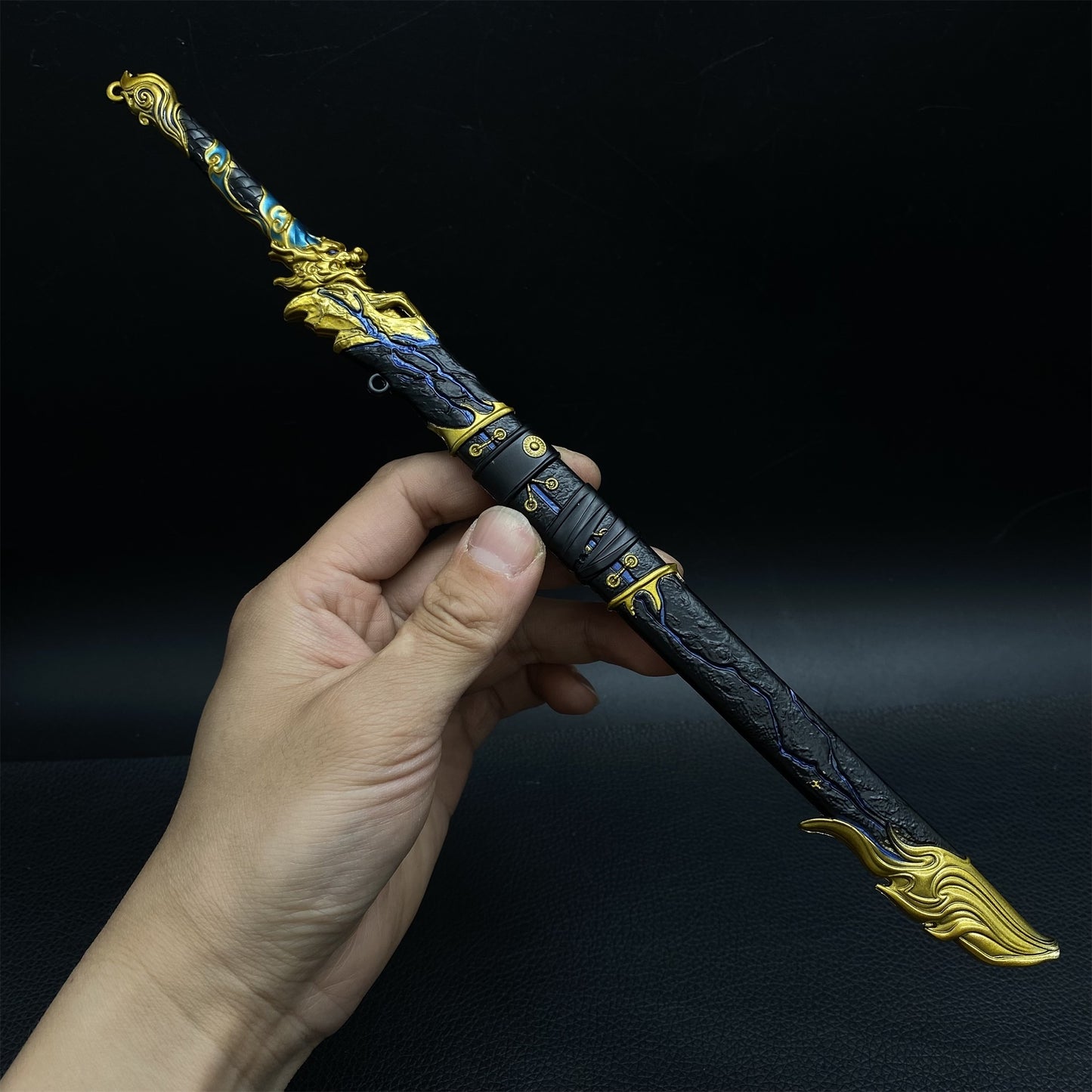 Game Peripherals Black Gold Ancient Blade Metal Replica