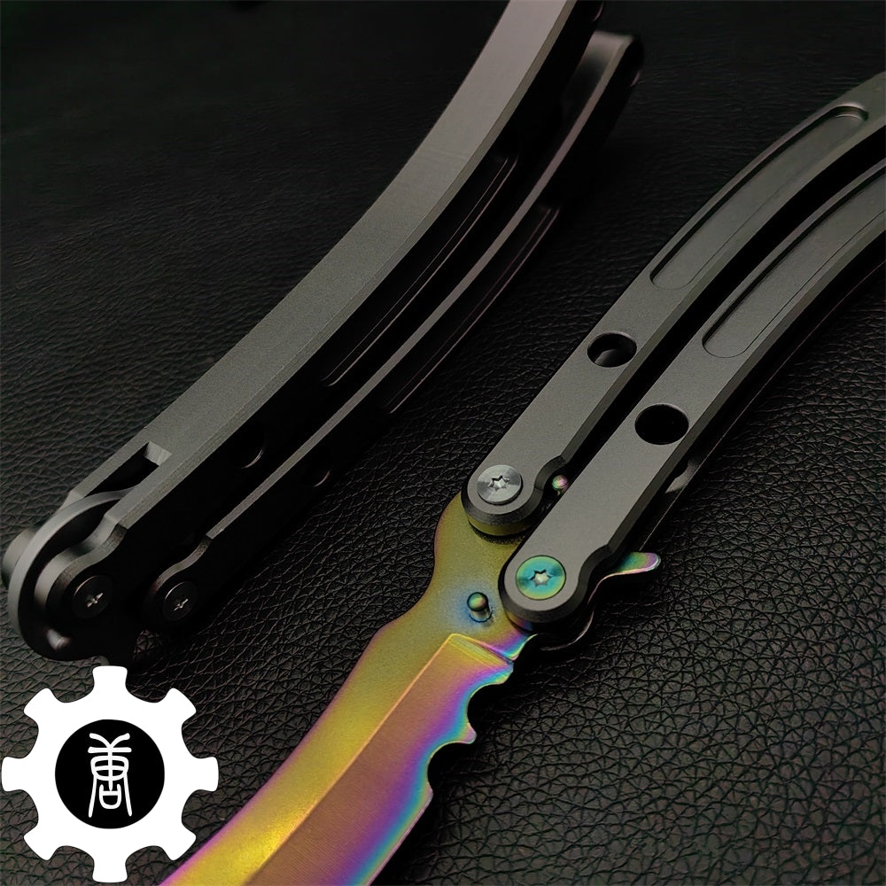 Black Market Butterfly Knife High-End CNC Balisong Trainer