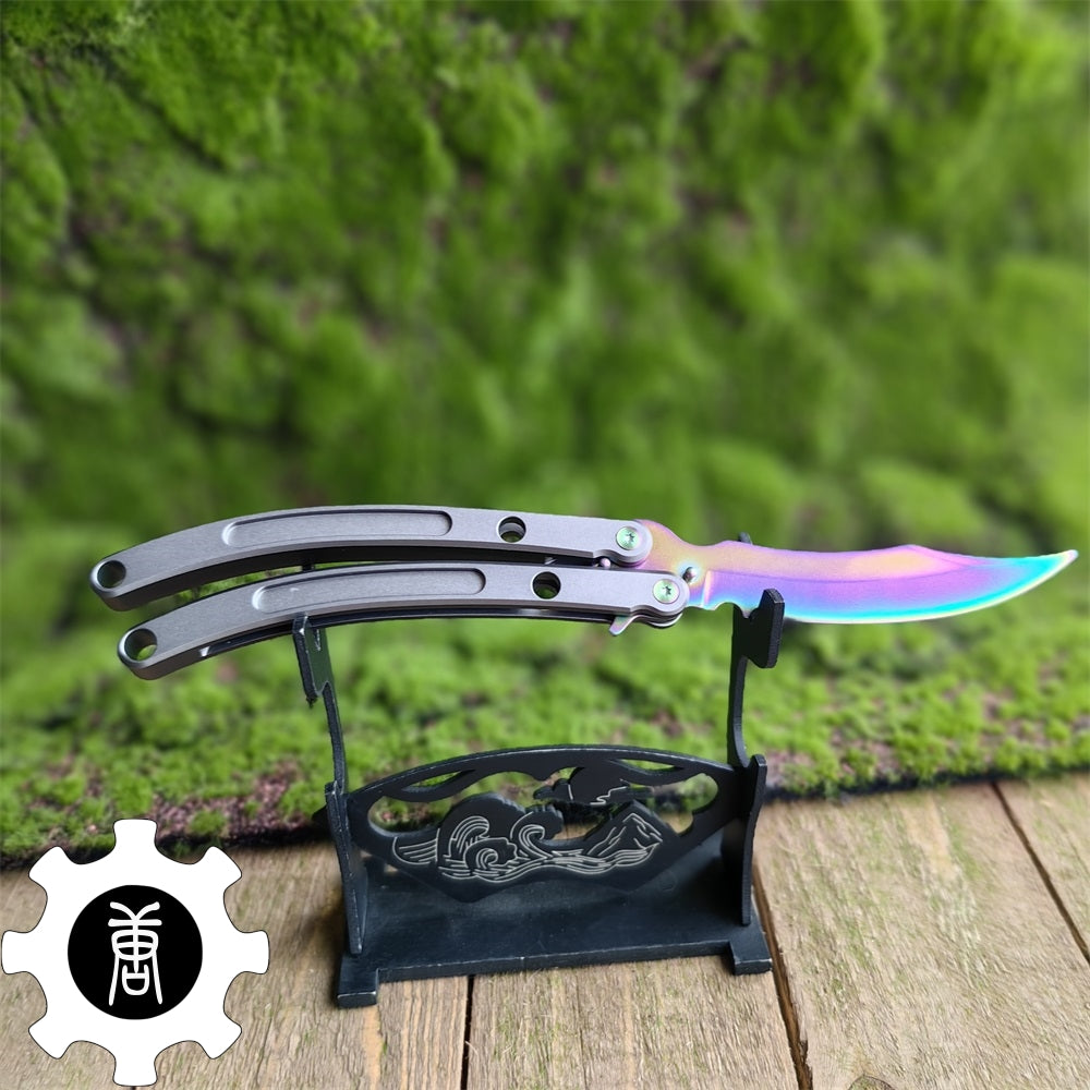 Black Market Butterfly Knife High-End Balisong Trainer 2 In 1 Pack