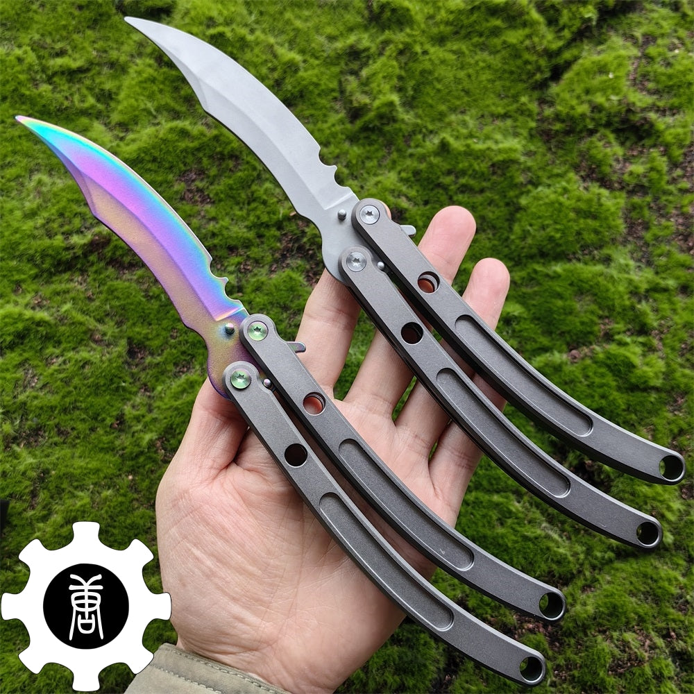 Black Market Butterfly Knife High-End CNC Balisong Trainer