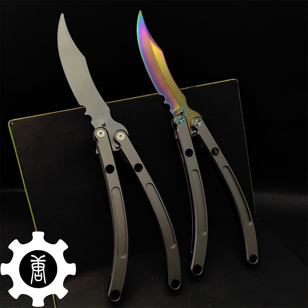 Black Market Butterfly Knife High-End CNC Balisong Trainer