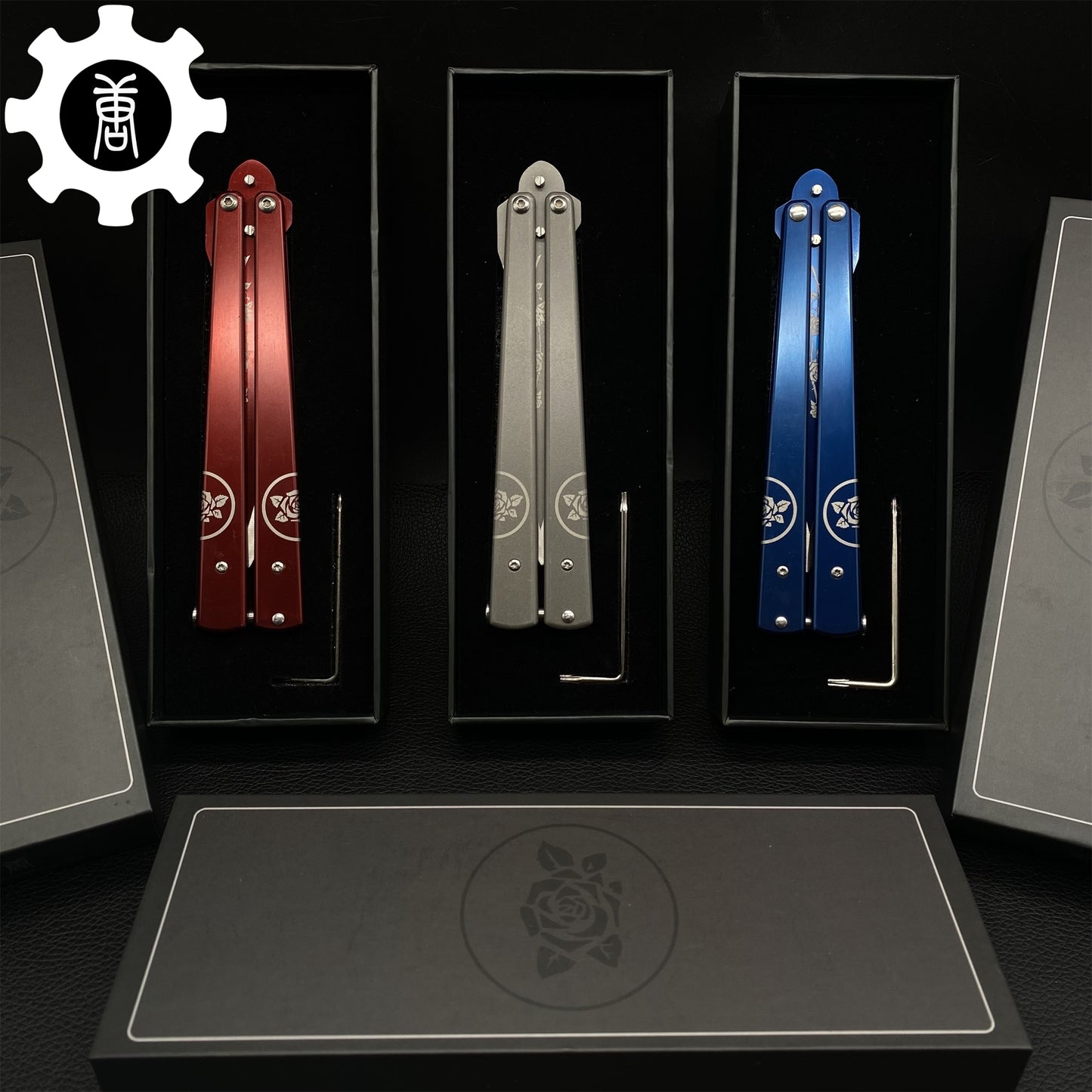 TF2 Black Rose Balisong Black Rose Butterfly Knife Replica IRL