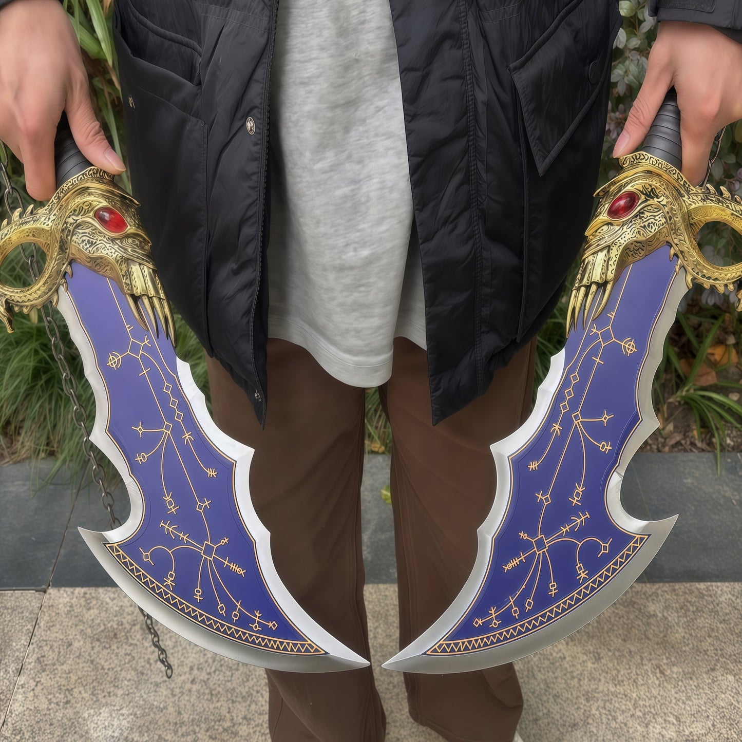 Blades of Chaos Life-size Metal Replica