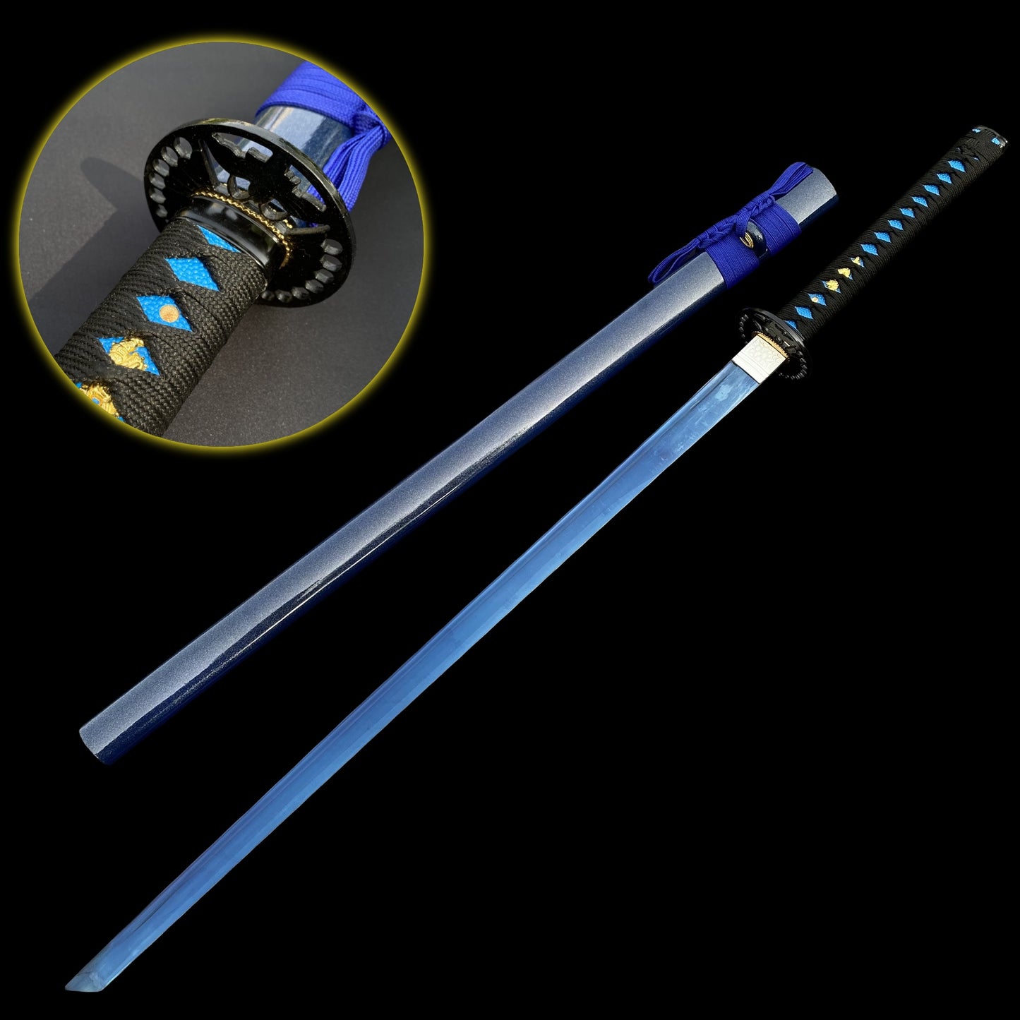 Carbon Steel Straight Blade Samurai Katana