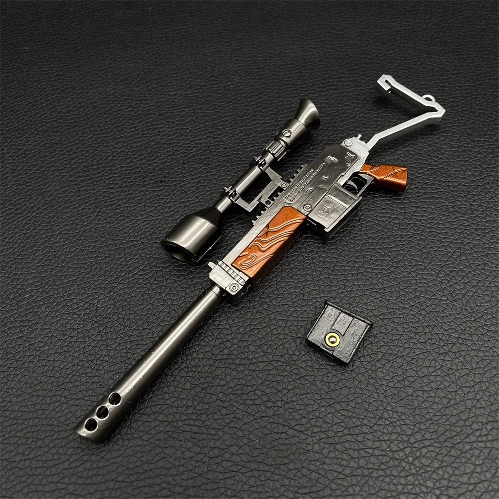 Miniature Metal Burst Assault Rifle With Telescope 17CM/6.7"
