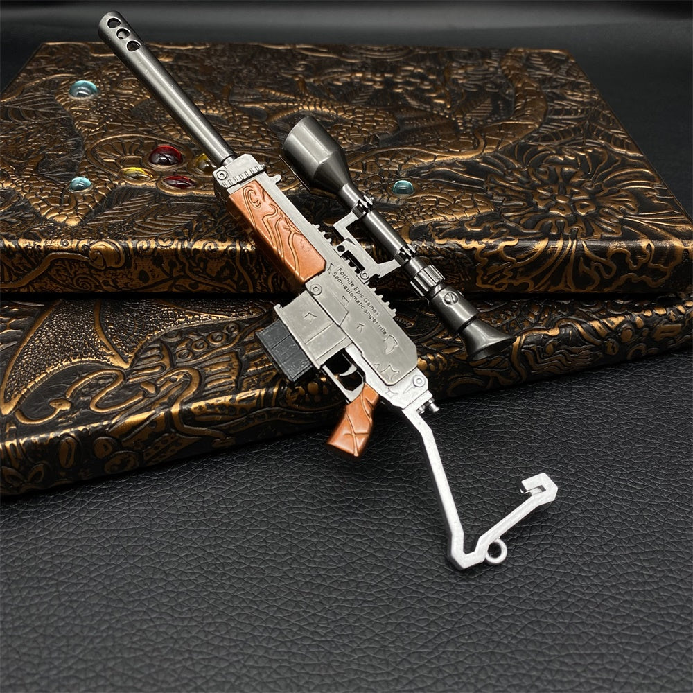 Miniature Metal Burst Assault Rifle With Telescope 17CM/6.7"