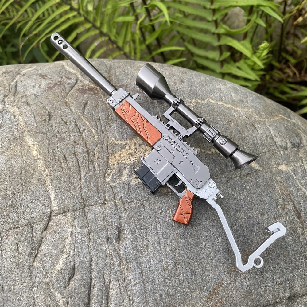 Miniature Metal Burst Assault Rifle With Telescope 17CM/6.7"