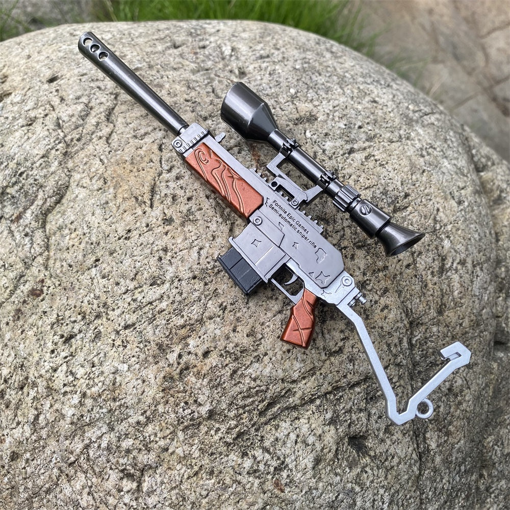 Miniature Metal Burst Assault Rifle With Telescope 17CM/6.7"