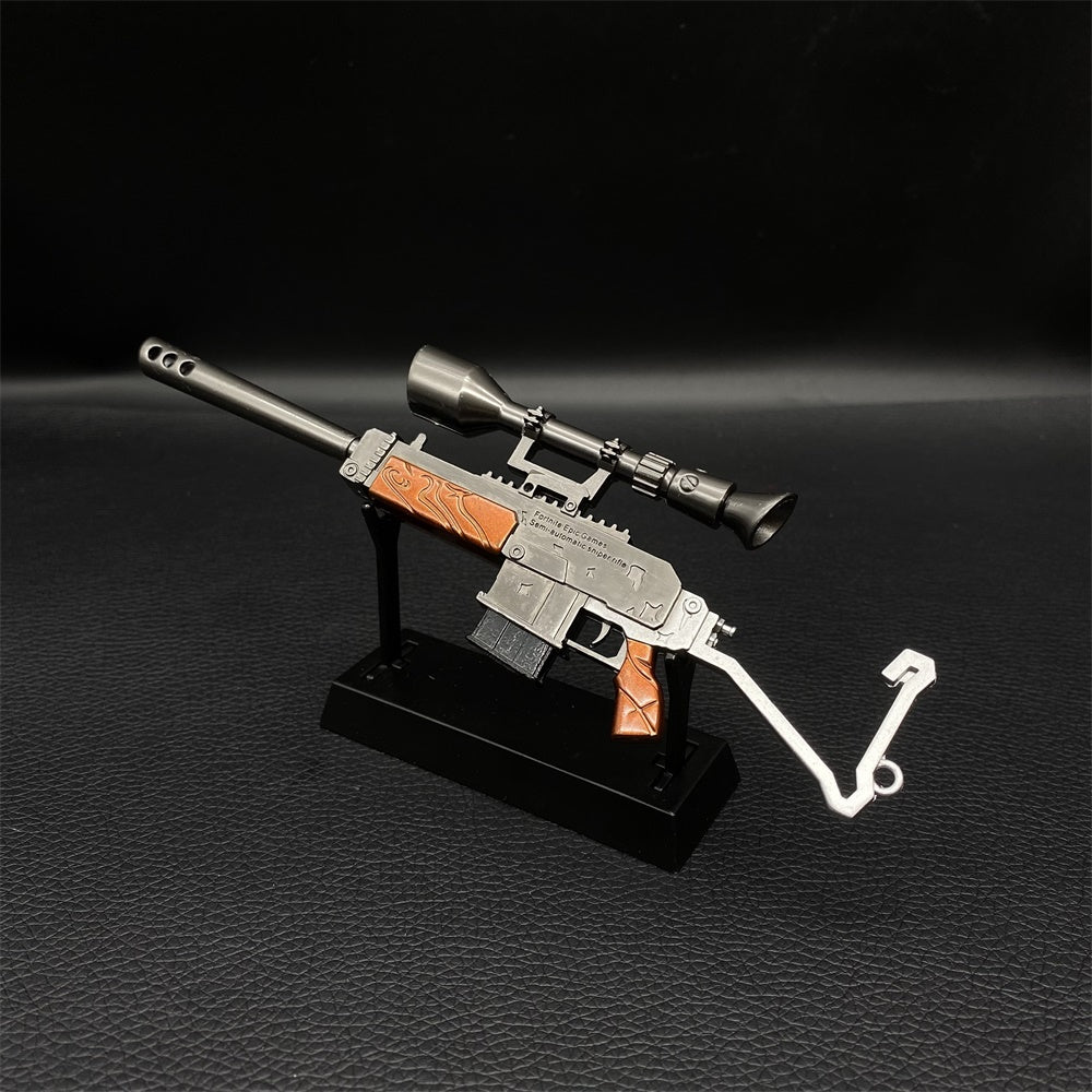 Miniature Metal Burst Assault Rifle With Telescope 17CM/6.7"