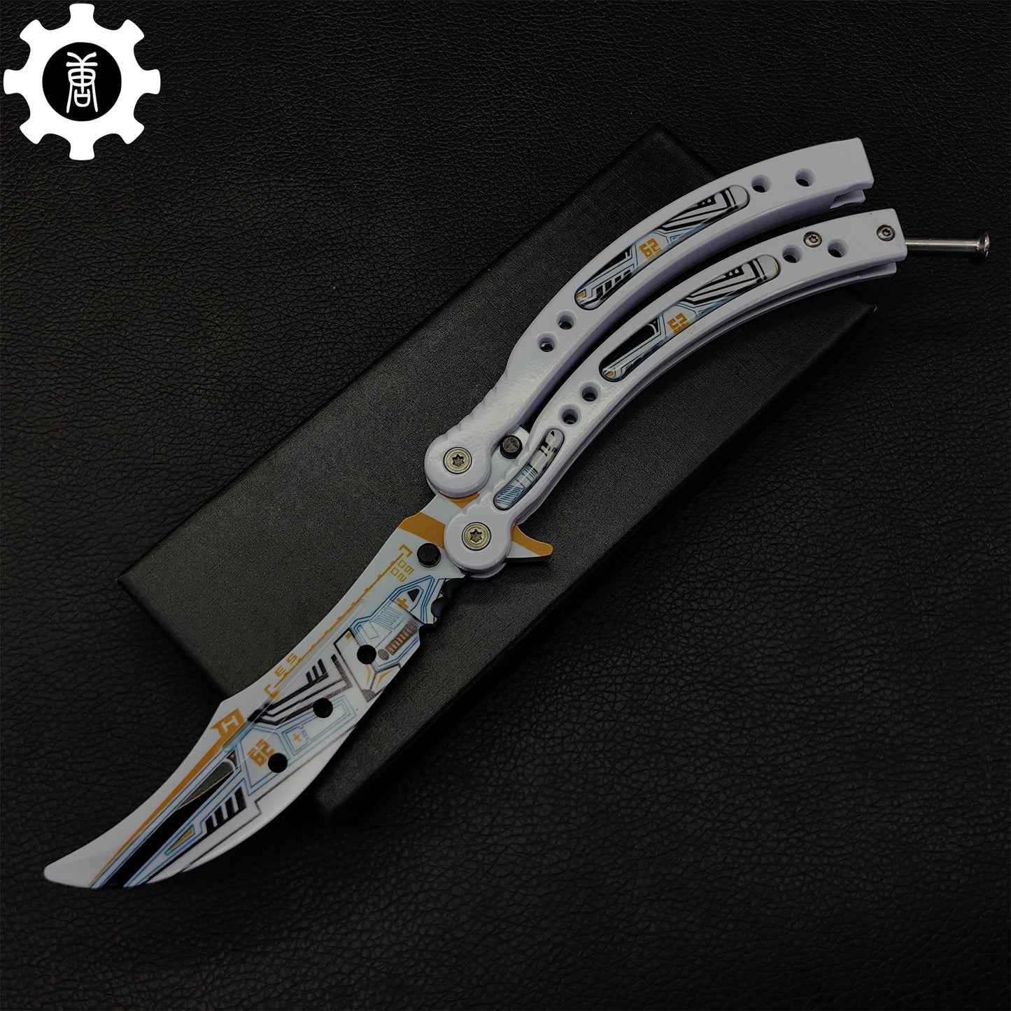 Game Butterfly Knife Heinlein Pattern Metal Balisong