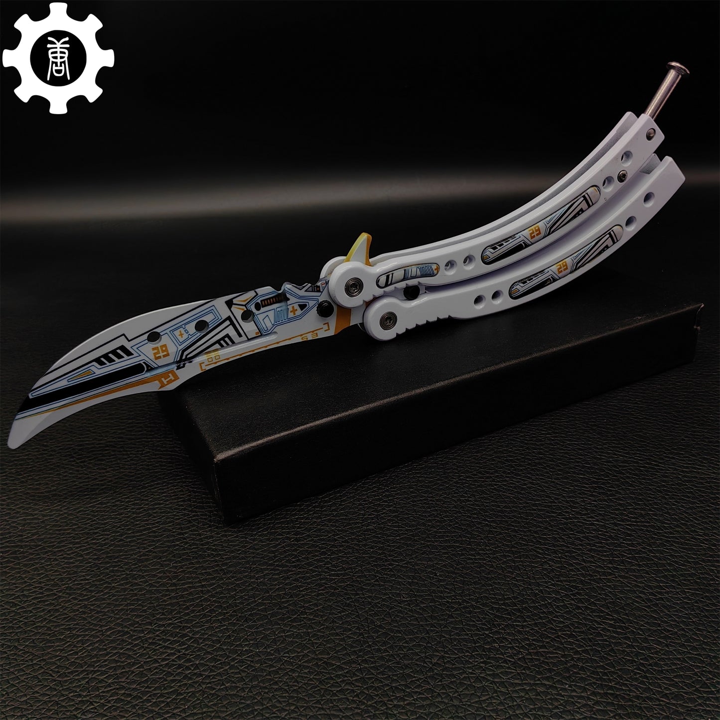 Game Butterfly Knife Heinlein Pattern Metal Balisong