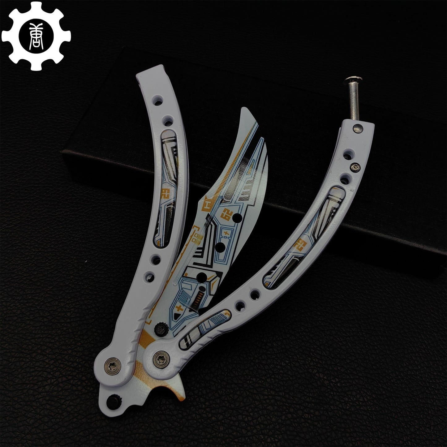 Game Butterfly Knife Heinlein Pattern Metal Balisong