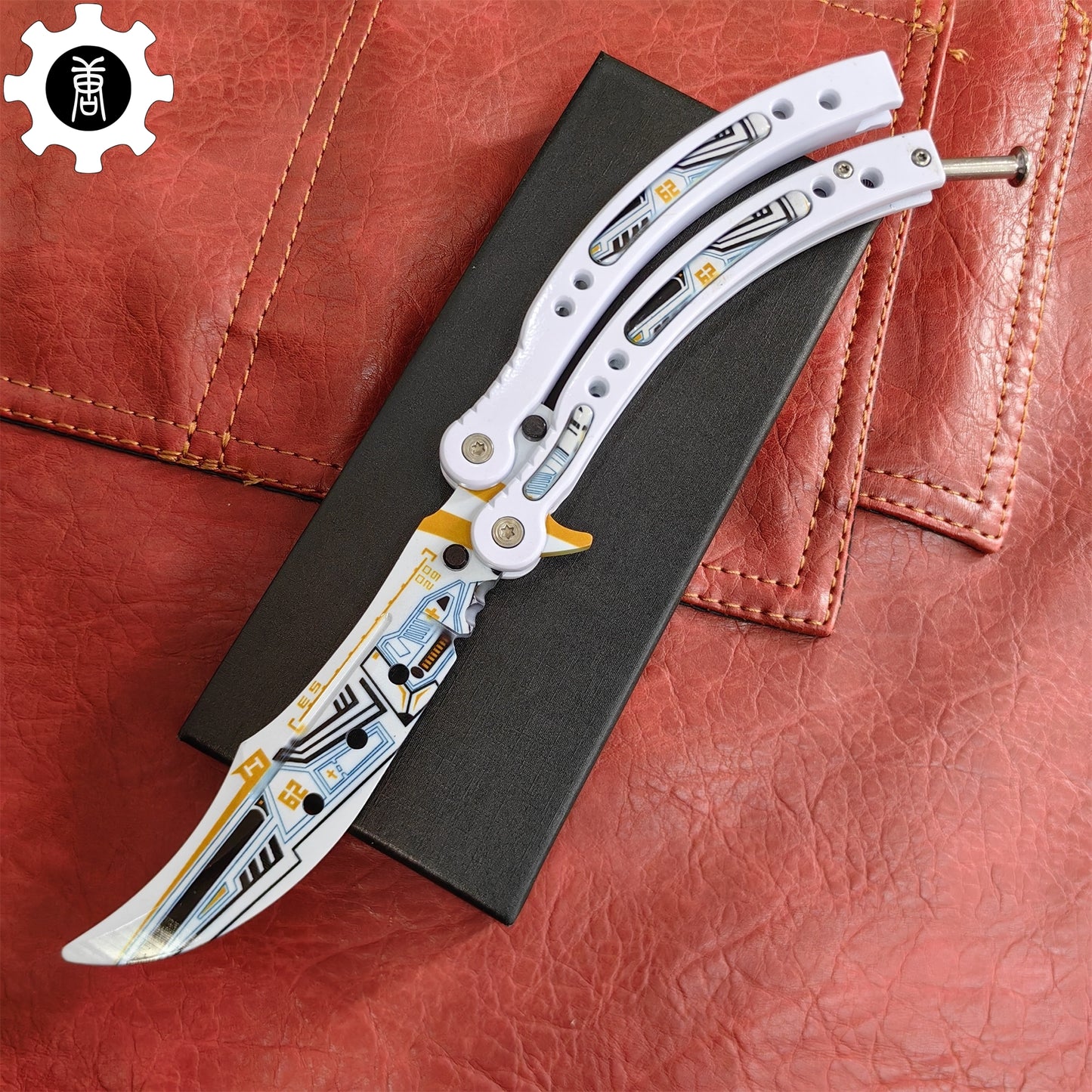 Game Butterfly Knife Heinlein Pattern Metal Balisong