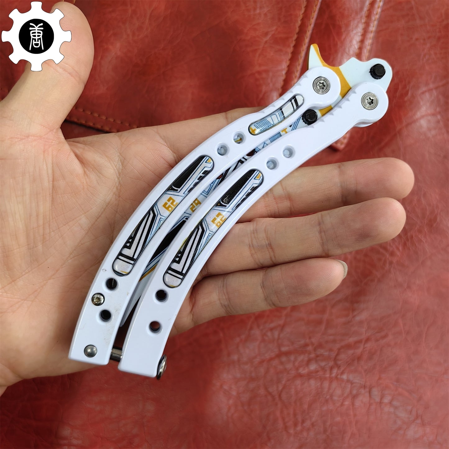 Game Butterfly Knife Heinlein Pattern Metal Balisong