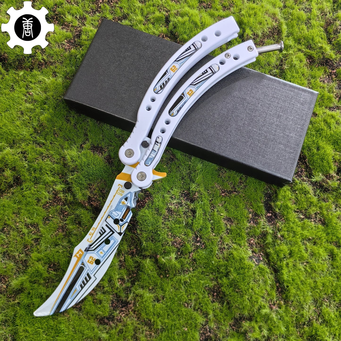 Game Butterfly Knife Heinlein Pattern Metal Balisong
