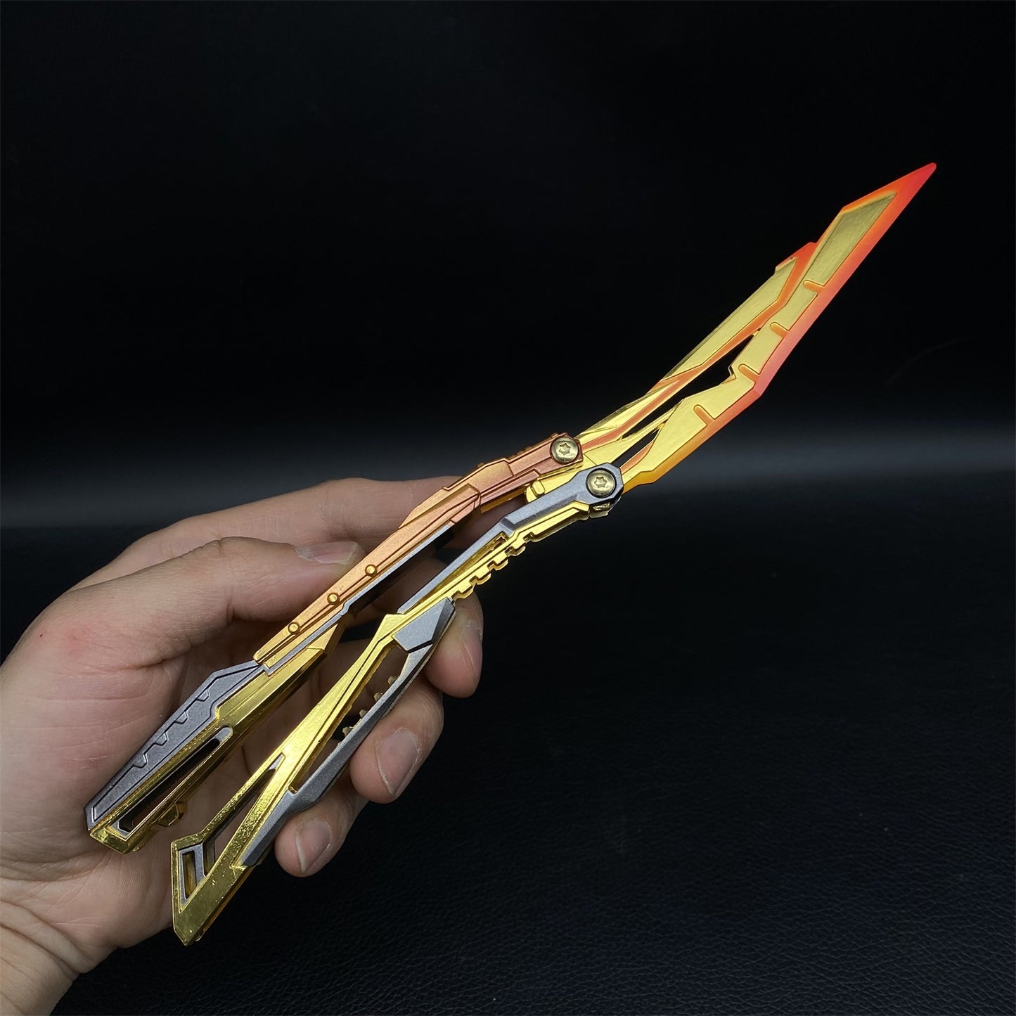 Blazing Light Butterfly Knife Fan Metal Replica