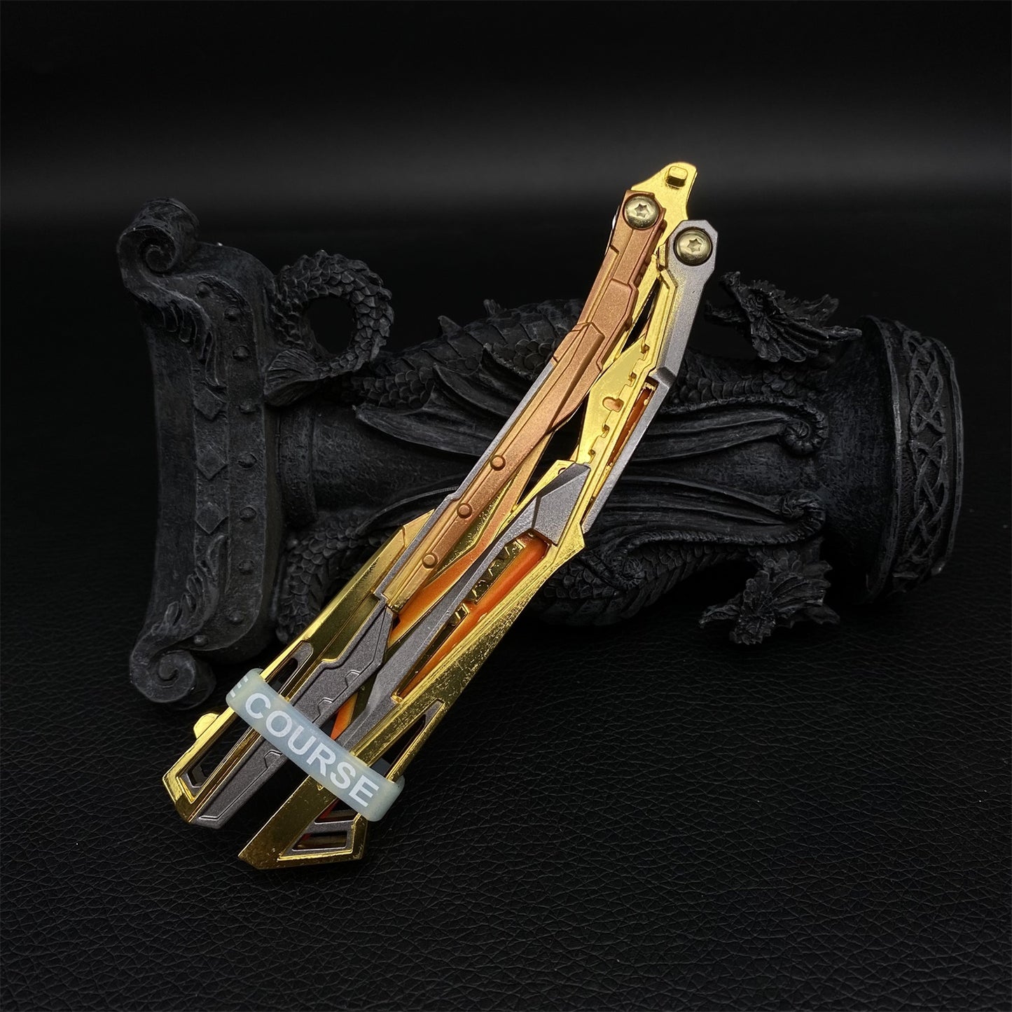 Blazing Light Butterfly Knife Fan Metal Replica