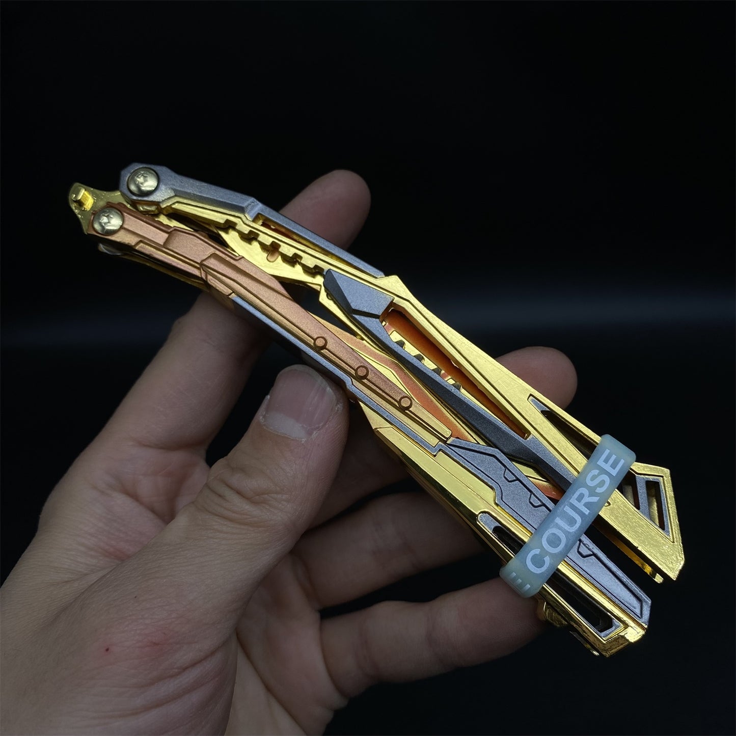 Blazing Light Butterfly Knife Fan Metal Replica