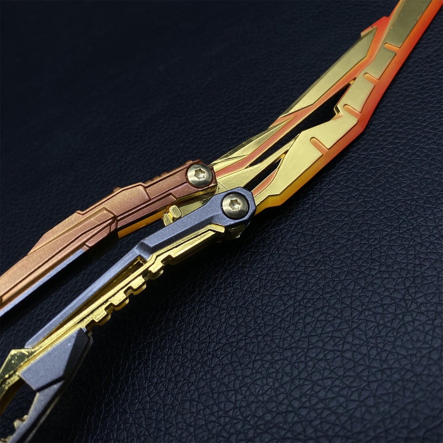 Blazing Light Butterfly Knife Fan Metal Replica