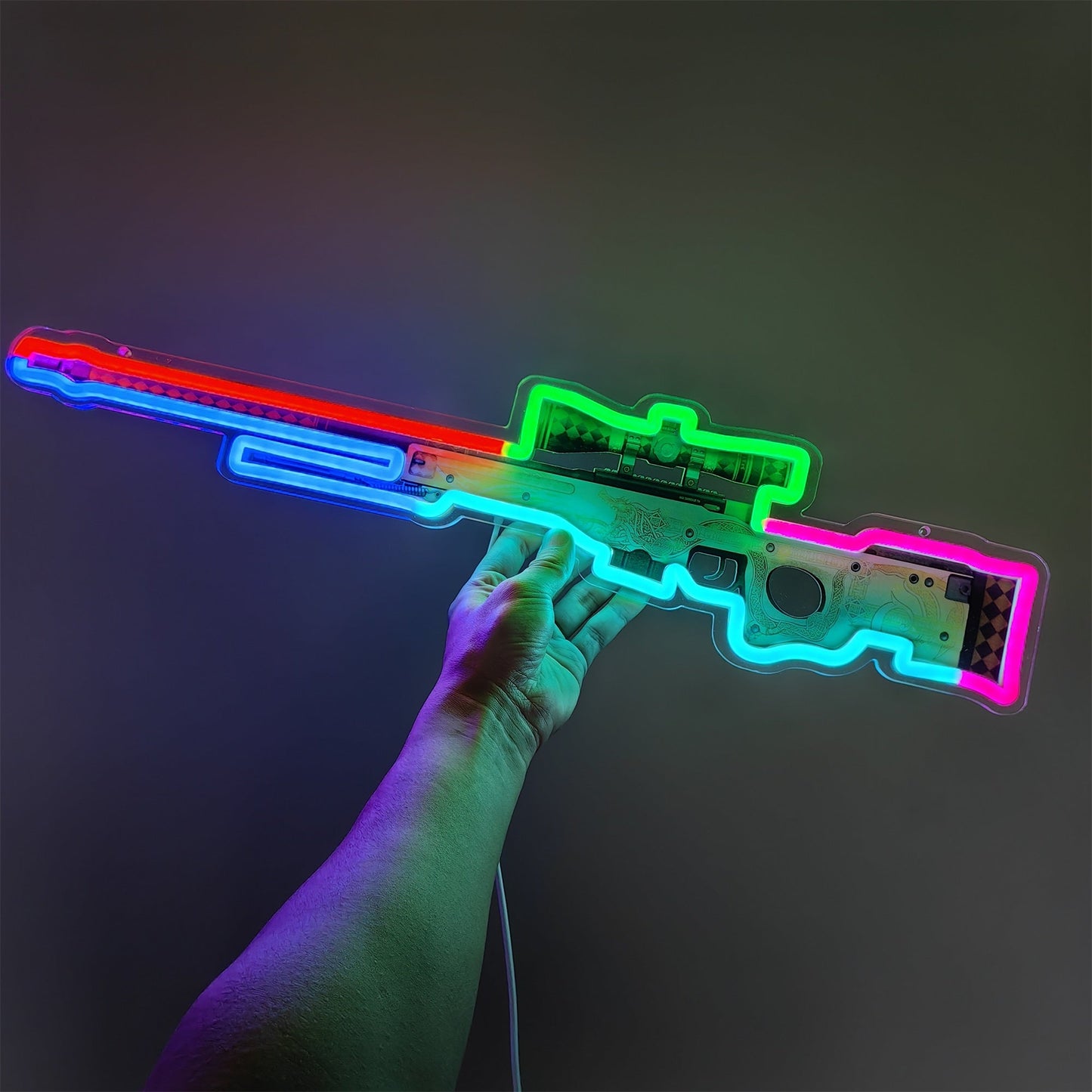 Customized CSGO AWP Rare Skin Neon Light Wall Decor