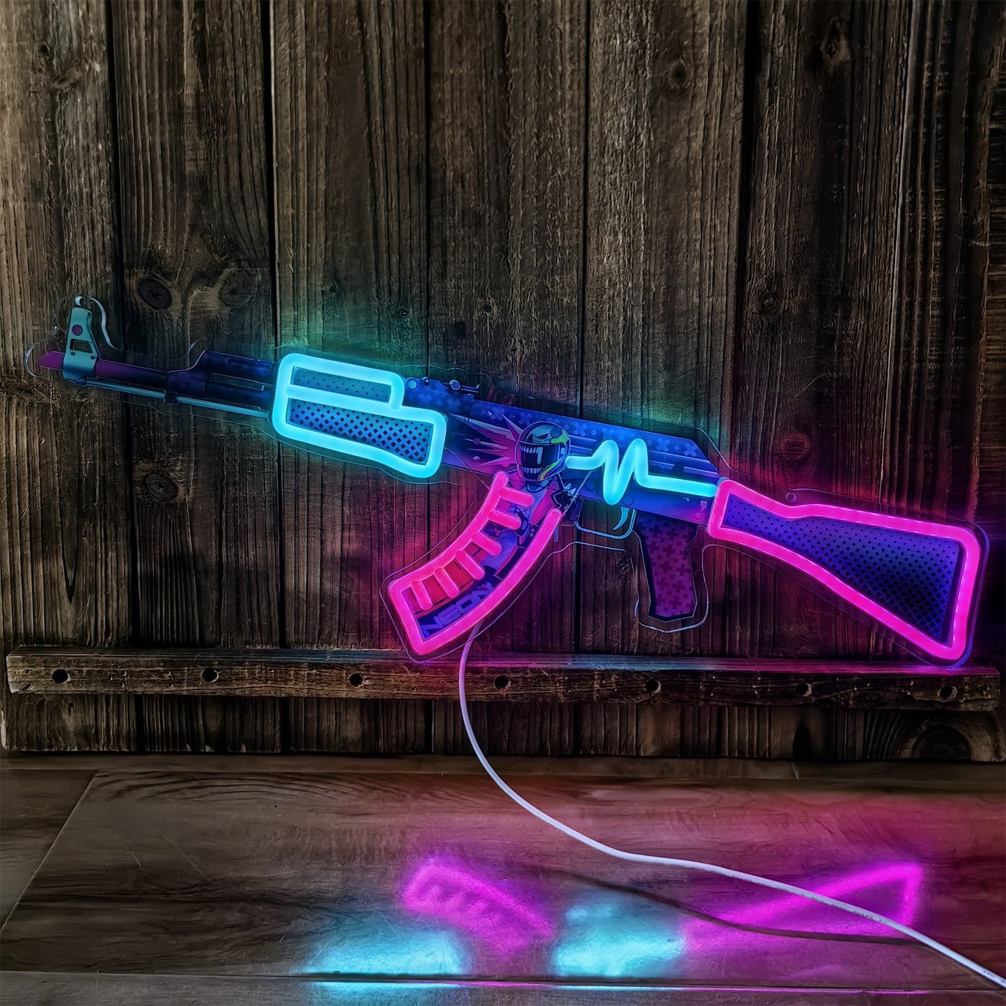 Customized AK47 Rare Skin Neon Light Game Room Decor