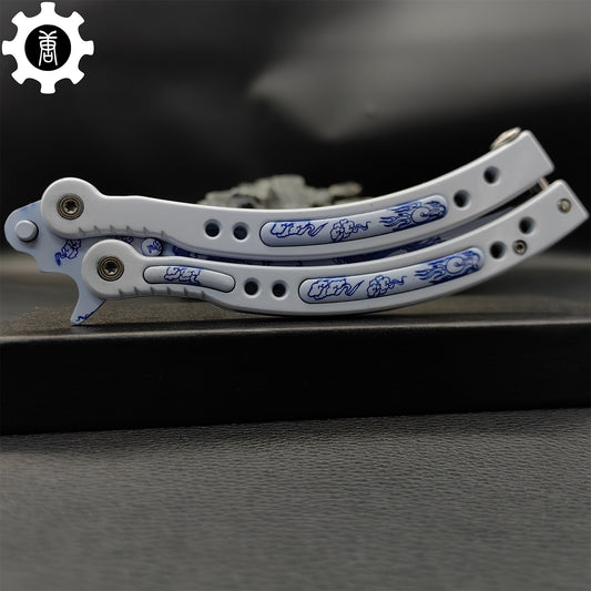 Azure Dragon Balisong Stainless Steel Game Butterfly Knife 