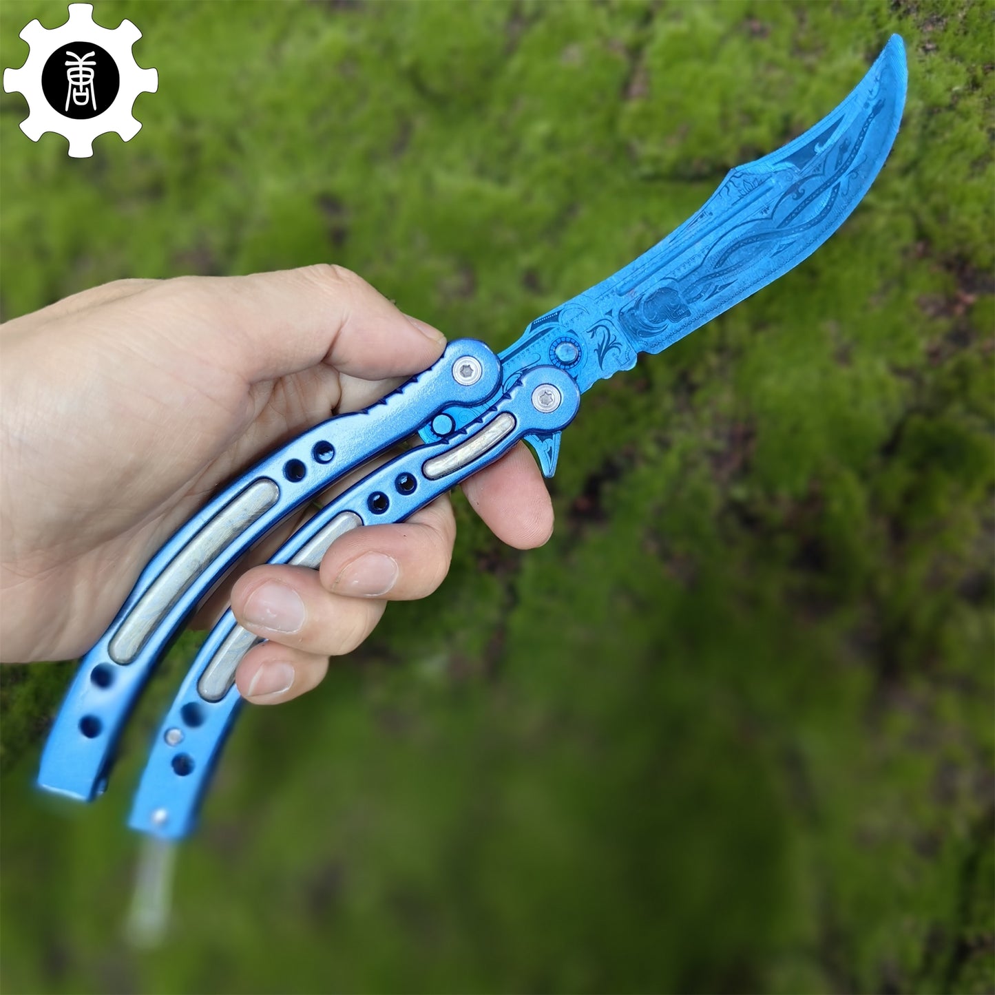 Cartel Blue Metal Balisong Game Butterfly Knife