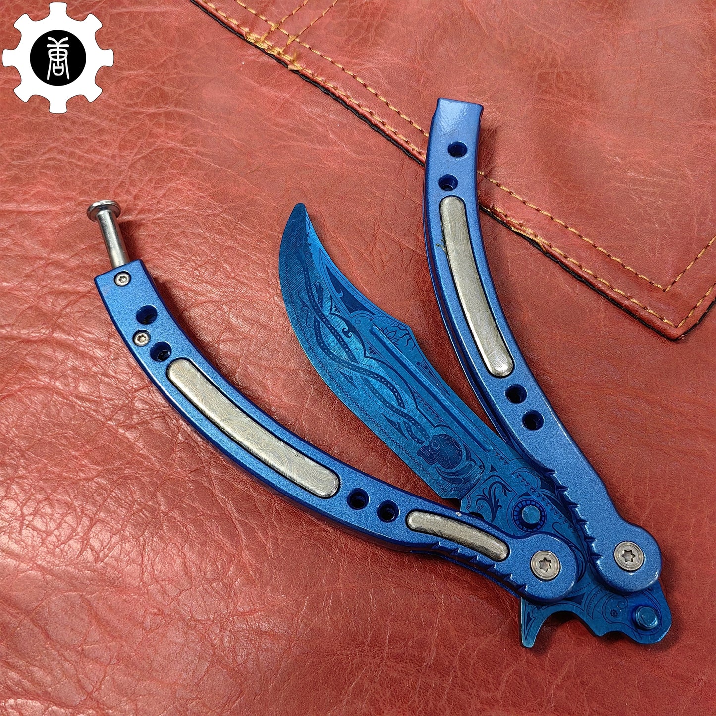 Cartel Blue Metal Balisong Game Butterfly Knife