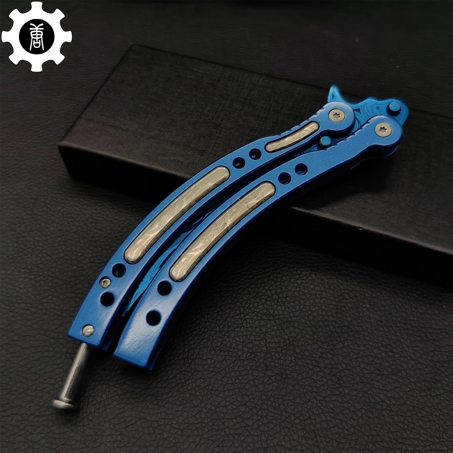 Cartel Blue Metal Balisong Game Butterfly Knife