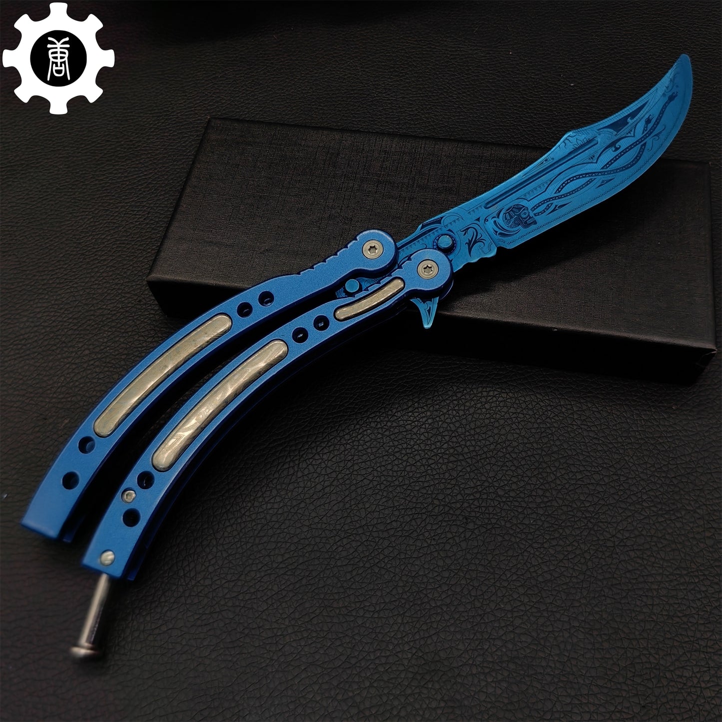 Cartel Blue Metal Balisong Game Butterfly Knife