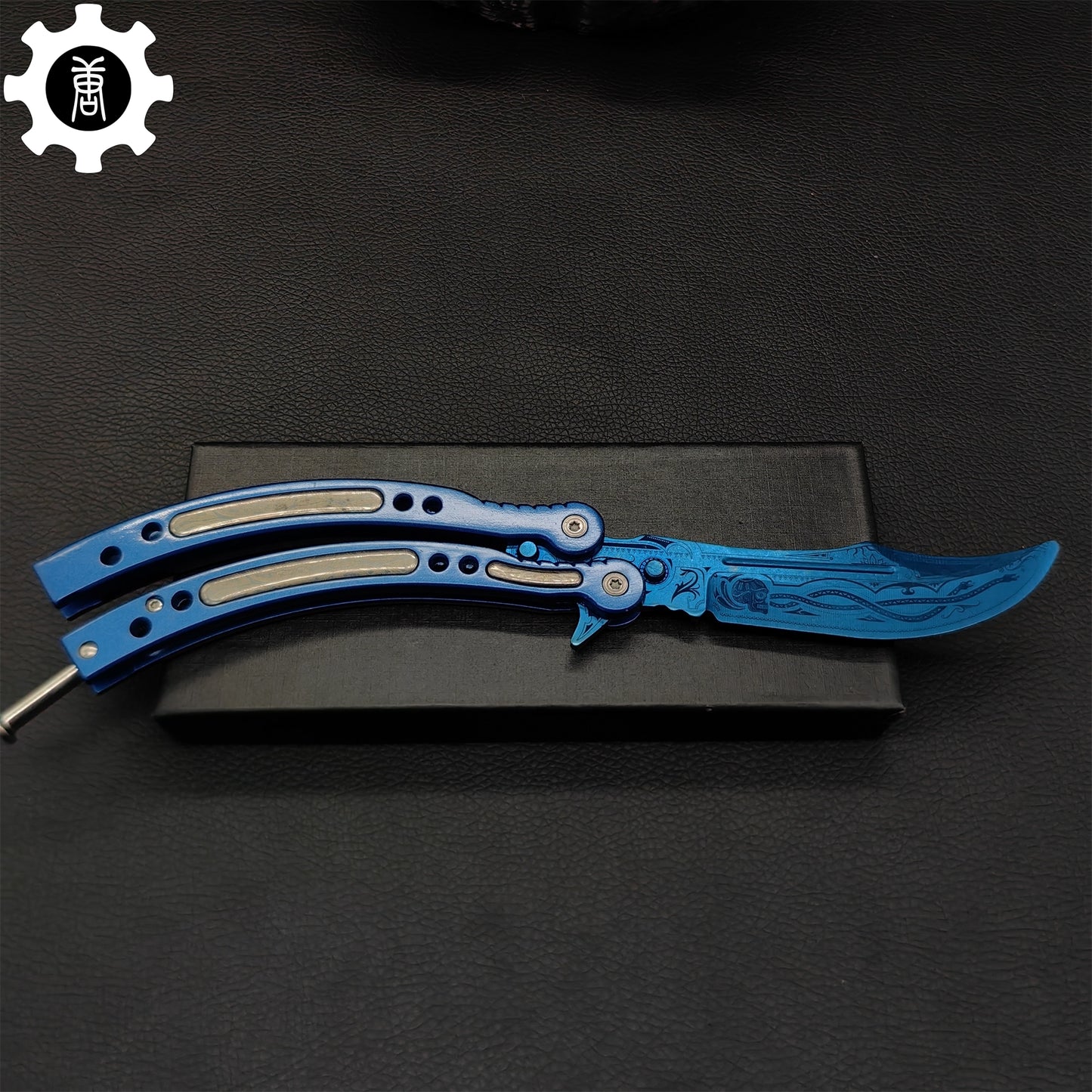 Cartel Blue Metal Balisong Game Butterfly Knife