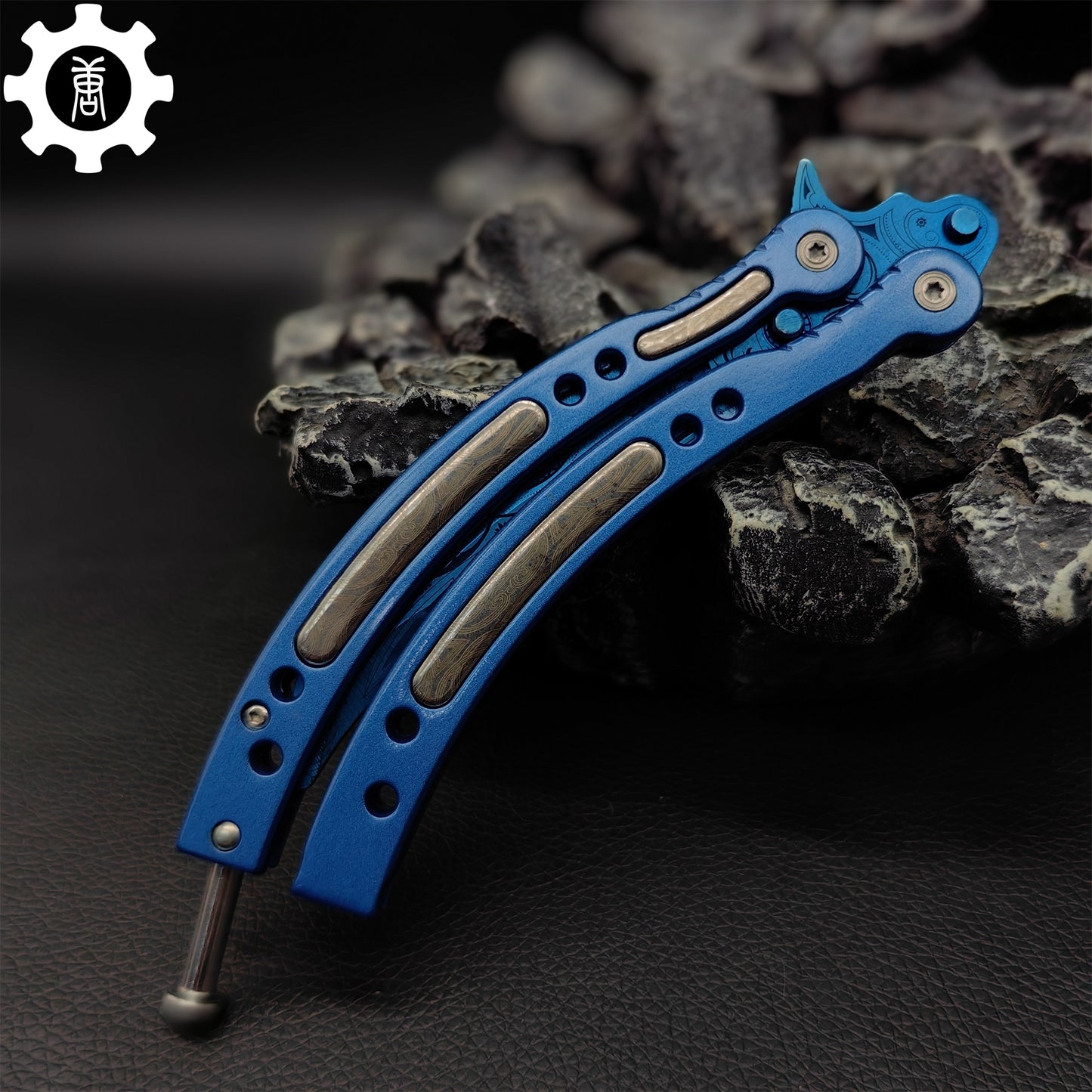 Cartel Blue Metal Balisong Game Butterfly Knife
